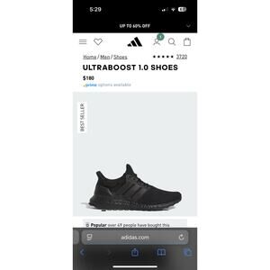 Adidas Ultra Boost 1.0 running shoes women size 8